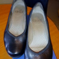 Caprice черни дамски кожени обувки черни №38 H и стелка 25см, снимка 6 - Дамски обувки на ток - 29150751