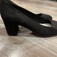 Черни велурени обувки, снимка 1 - Дамски елегантни обувки - 39559824