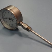 биметален термометър Wika ф100mm, -10+70°C, L-130mm, снимка 3 - Резервни части за машини - 34452411
