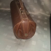 Антична кафява кожена лекарска чанта от период 1950 г , снимка 11 - Антикварни и старинни предмети - 31144273