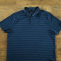 NIKE Men's Dry Stripe Golf Polo - страхотна мъжка тениска КАТО НОВА ХЛ, снимка 6 - Тениски - 40405336