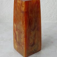 Стара ваза каталин, 230 грама, цвят кехлибар, снимка 1 - Вази - 42415889