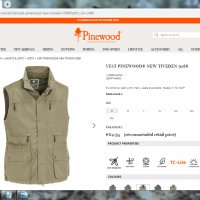 PINEWOOD Vest за лов риболов и туризъм размер L елек със здрава материя - 73, снимка 3 - Екипировка - 35348474