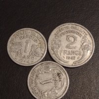 Три стари редки монети франкове Франция за КОЛЕКЦИОНЕРИ 30227, снимка 1 - Нумизматика и бонистика - 44287812