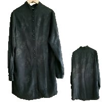 VROOM & DRESSMANN - черна дълга лъската риза, снимка 2 - Ризи - 18002151