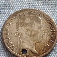 Сребърна монета 20 кройцера 1848г. Фердинанд първи Австрия 14973, снимка 3 - Нумизматика и бонистика - 42915390