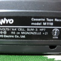 Записващ Walkman диктофон марка Sanyo, модел: M1118, снимка 6 - Аудиосистеми - 44343888