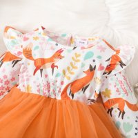 Бебешка рокличка с лисички, снимка 3 - Бодита за бебе - 42785494
