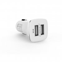 Зарядно устройство DeTech DE-C01, от автомобилна запалкa към 2x USB A(ж), 5V/2.4A, бял, снимка 4 - Зарядни за кола - 36863158