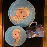 Комплект Елза и Ана -чаша,купичка и чиния, снимка 1 - Други - 39425927
