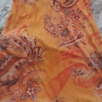 Лятна оранжева рокля с връзки L размер, снимка 4 - Рокли - 36880536