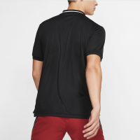 Nike Court Dry  черна полиестерна тениска с поло яка размер ХХЛ, снимка 3 - Тениски - 44784460