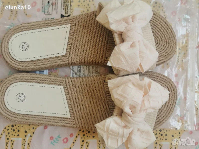 дамски чехли с панделка, снимка 1