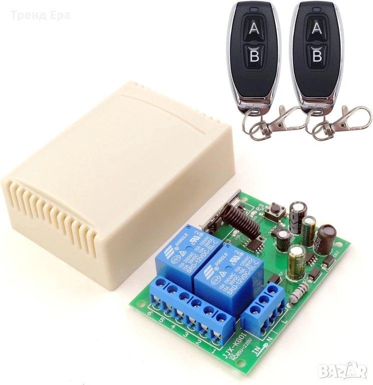 RF реле за гаражна врата, помпа и др. 10А, снимка 1
