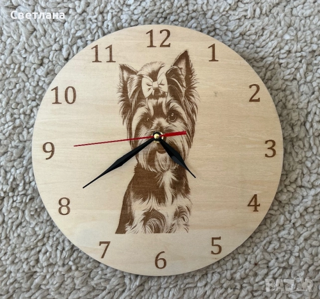 Стенен часовник с Йорки, снимка 1