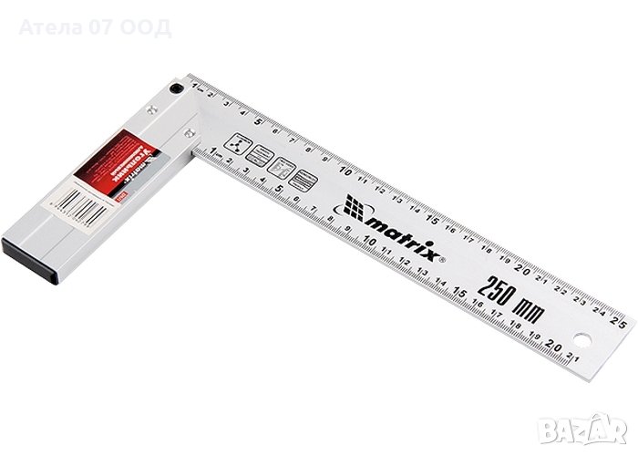 Ъгъл прав, 350 mm, алуминиев, излят, снимка 1