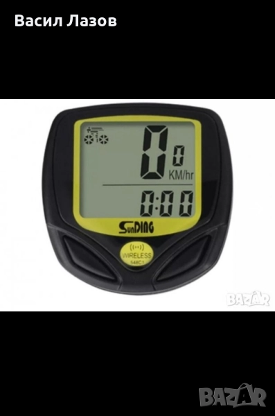 Велокомпютър, безжичен, водоустойчив, снимка 1