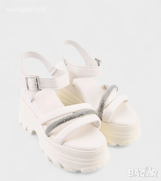 Дамски летни сандали в бяло , снимка 1