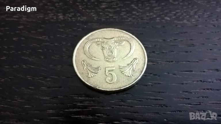 Монета - Кипър - 5 цента | 1983г., снимка 1