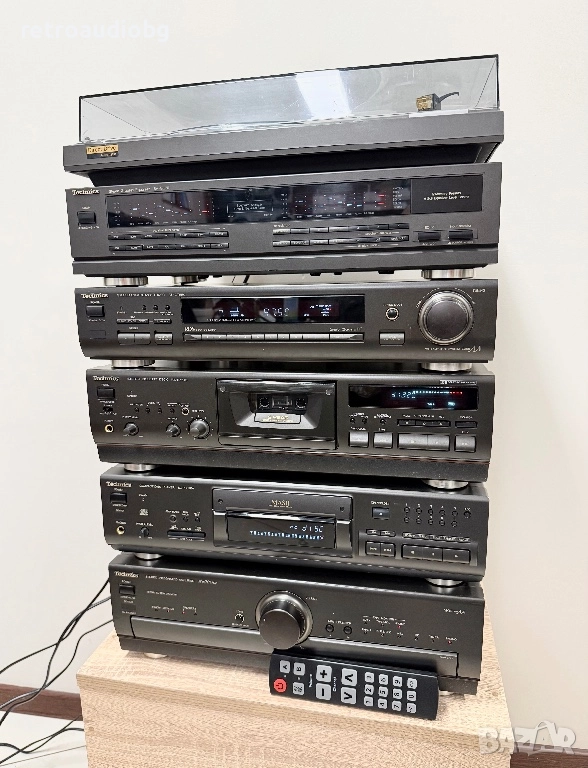 🔊ТОП ретро аудио система - сет TECHNICS Class AA - усилвател, CD, триглав дек и тунер, грамофон, снимка 1