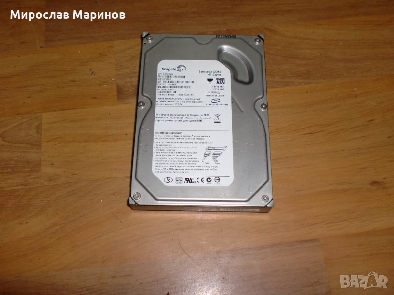 4.12.Хард диск за(PC) Seagate 160Gb-SATA 3,5 “,7200 RPM.Ползван 11 месеца и 6 дена, снимка 1