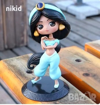 Жасмин от Аладин и Вълшебната лампа голяма пластмасова фигурка PVC за игра и торта топер играчка, снимка 1