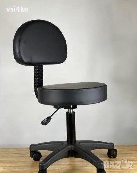 Козметична табуретка с облегалка, снимка 1