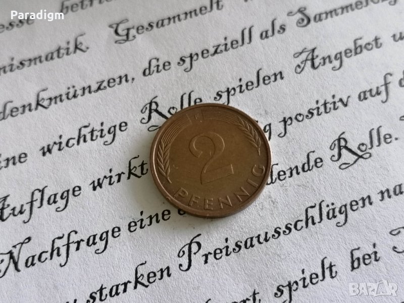 Монета - Германия - 2 пфенига | 1971г.; серия F, снимка 1