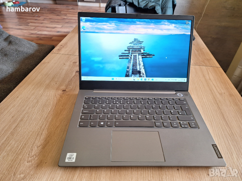 Перфектен лаптоп Lenovo Thinkbook с 4-ядрен Core i5-1035G1 14'' Full HD 256 GB SSD 8GB DDR4 Win11, снимка 1