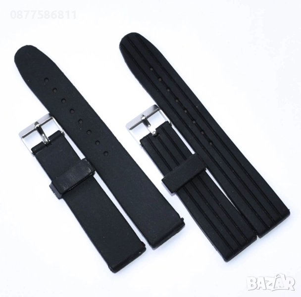 НОВА ЧЕРНА СИЛИКОНОВА ГУМЕНА КАИШКА ЗА ЧАСОВНИК.ЧЕРНИ СИЛИКОНОВИ ГУМЕНИ КАИШКИ ЗА ЧАСОВНИЦИ, снимка 1