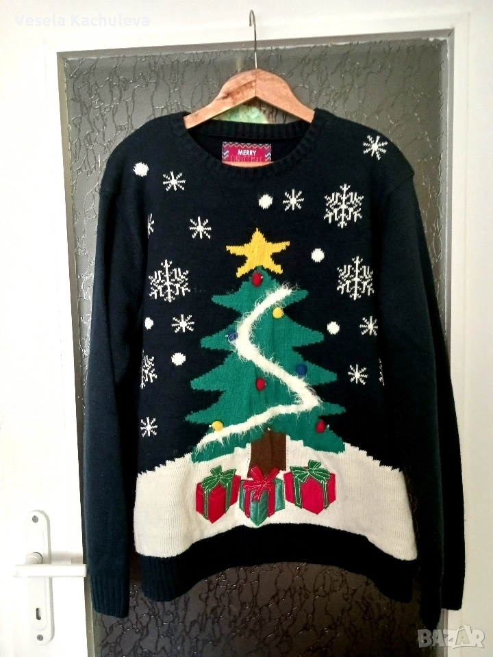 Продавам коледен пуловер XXL с подарък , снимка 1
