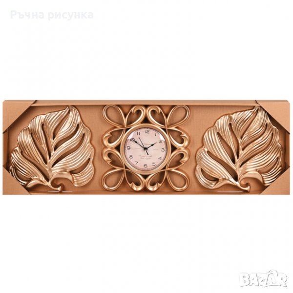 Декоративен часовник с две пана "Листо", снимка 1
