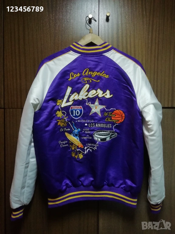Los Angeles Lakers Starter Black Label Bomber Urban Outfitters оригинално яке Лейкърс LA , снимка 1