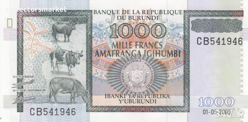 1000 франка 2009, Бурунди, снимка 1
