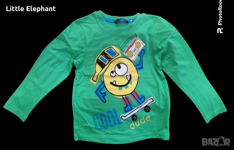 Блузка с дълъг ръкав за 3-4 годишно момченце емоджи"Cool dude",Англия/нова, снимка 1