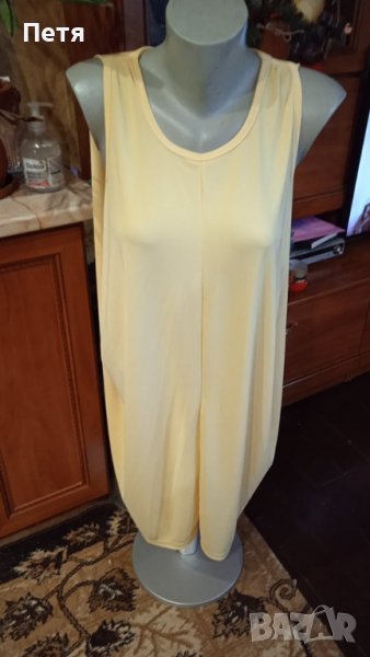 бледо жълта свободна рокля, снимка 1