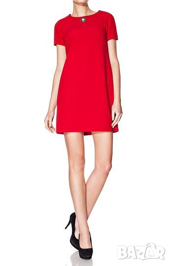 Червена рокля марка by Hellene - M, снимка 1