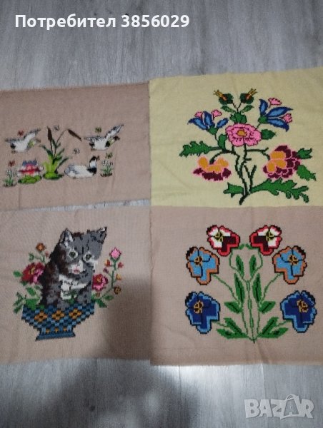 гоблени с орнаменти от ленена панама за рамки,за възглавници и др., снимка 1