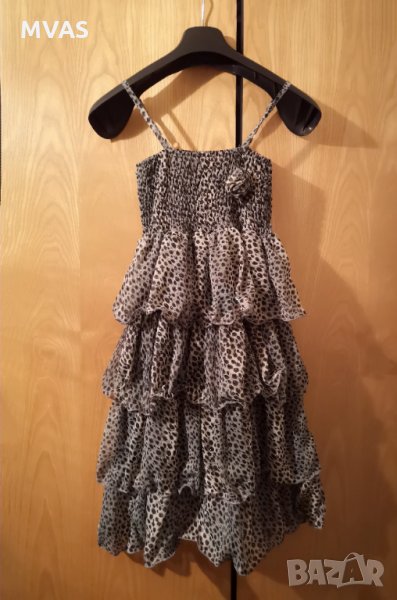 Рокля за момиче XS с волани, снимка 1