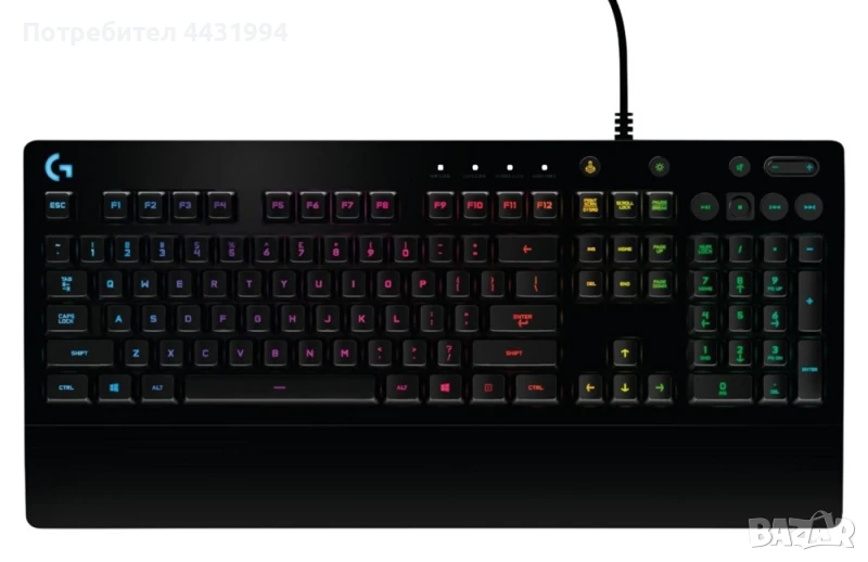 Клавиатура, Logitech G213 Prodigy Gaming Keyboard - US Int'l, снимка 1
