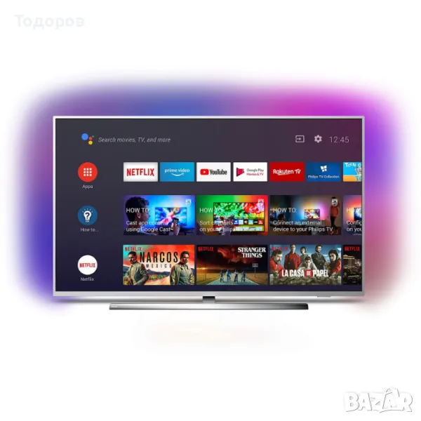 Philips 55PUS7354/12 LED TV (Flat, 55 Zoll / 139 cm, UHD 4K, SMART TV, Ambilight, Android™ 9.0 , снимка 1