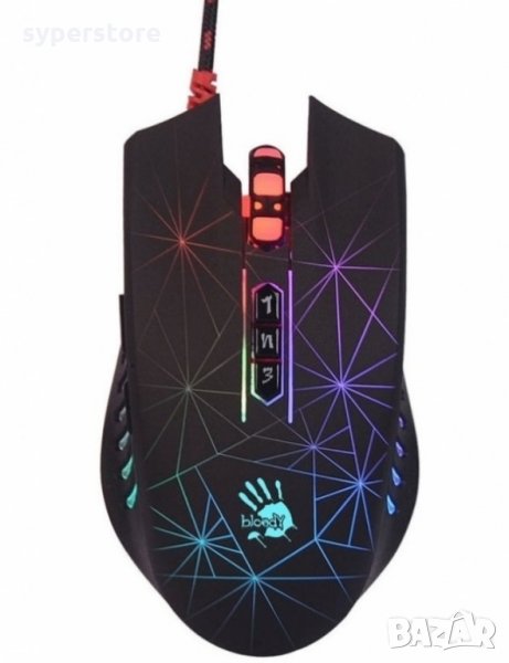 Мишка Геймърска Оптична USB BLOODY P81 Light Strike 5000cpi 8btns 5K PMW3325 RGB , снимка 1