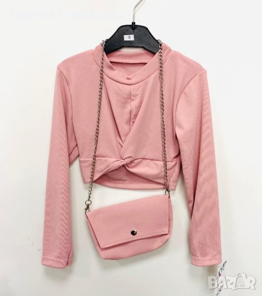 Нежна блуза с чанта Размери -4г.6г.8г.10г.12г.14г. Цена -29 лв, снимка 1