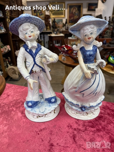 Чифт италиански порцеланови фигури №7482, снимка 1
