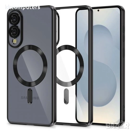 Силиконов кейс bSmart Chrome Magsafe с протектори за камерите и Протектор За Samsung Galaxy S25 Edge, снимка 1