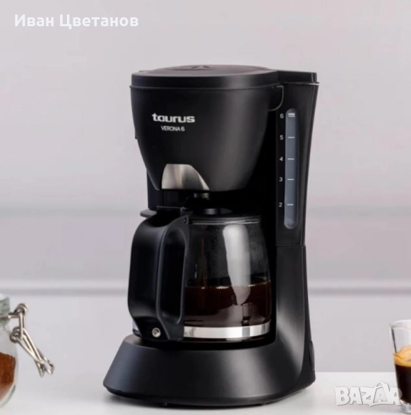 Кафемашина Taurus VERONA 6 – 600W, 6 чаши, анти-капково, филтър за многократна употреба, снимка 1