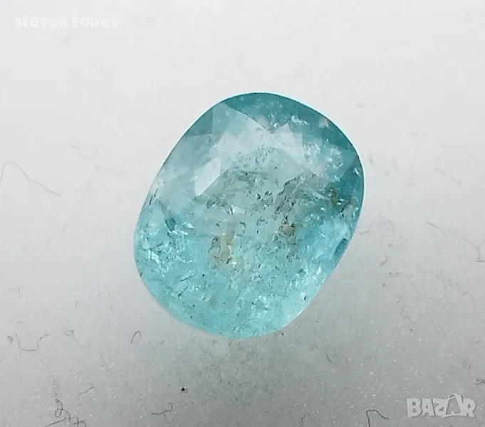 Параиба турмалин в неоново син цвят и тегло 3.20кт.! Сертификат+Оценка! , снимка 1