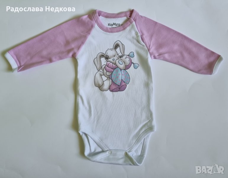 Боди с дълъг ръкав животни (лилав), снимка 1