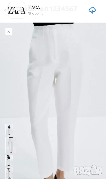 НОВ бял панталон на Zara, снимка 1