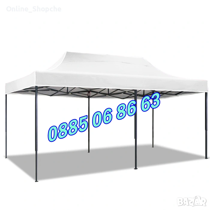 Шатра тип хармоника 3х6 м/ сгъваема шатра с платнище/покривало, снимка 1